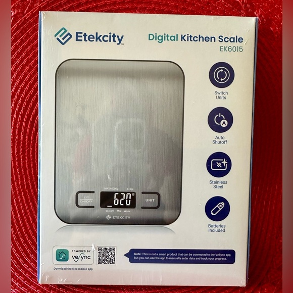 Etekcity Digital Kitchen Scale EK6015New in Package Stainless Steel Auto Shutoff - Picture 1 of 8